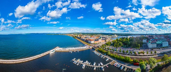 Widok Port Szwedzkim Mieście Jonkping — Zdjęcie stockowe