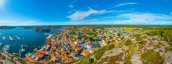 Vue Panoramique Ville Suédoise Fjallbacka — Photo
