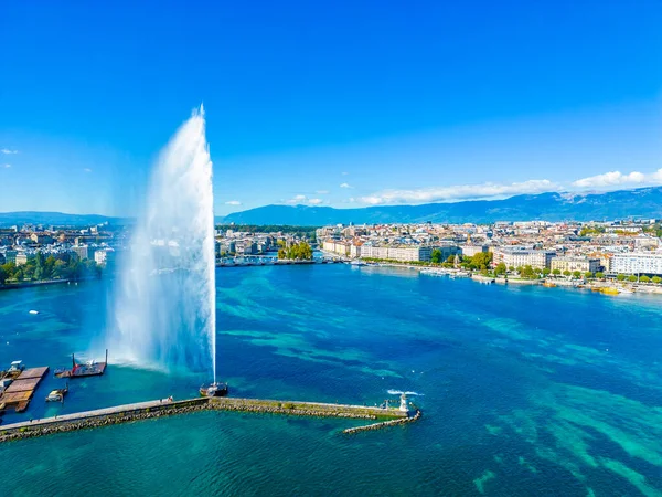 Панорама Швейцарського Міста Женева — стокове фото