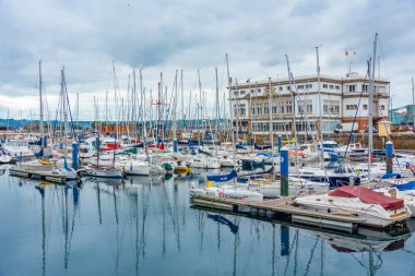 A Coruna, İspanya, 11 Haziran 2022: A Coruna, İspanya Limanı.