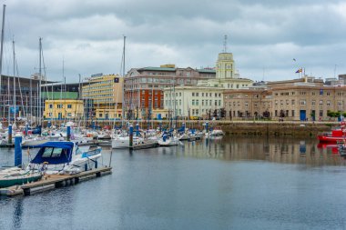 A Coruna, İspanya, 11 Haziran 2022: A Coruna, İspanya Limanı.