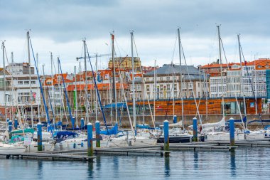 A Coruna, İspanya, 11 Haziran 2022: A Coruna, İspanya Limanı.