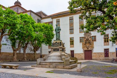Santiago de Compostela, İspanya, 11 Haziran 2022: Santiago de Mazarelos Meydanı, İspanya.