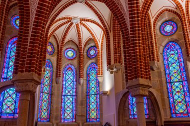 Astorga, İspanya, 9 Haziran 2022: İspanya 'nın Astorga kentindeki Gaud Sarayı .