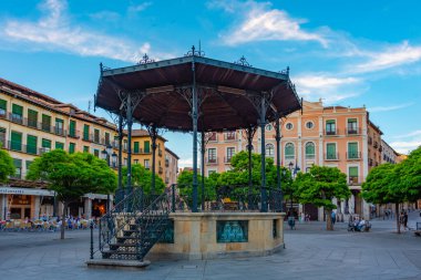 Segovia, İspanya, 7 Haziran 2022: Segovia 'da Plaza Belediye Başkanı