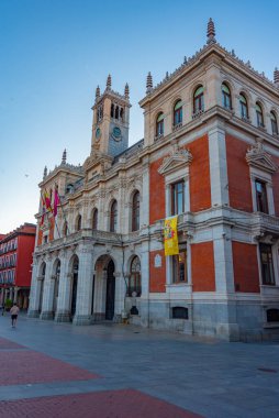 Valladolid, İspanya, 6 Haziran 2022: Valladolid, İspanya 'nın tarihi merkezi belediye binası.