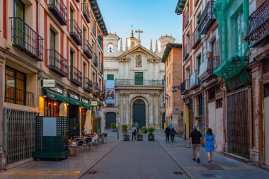 Valladolid, İspanya, 6 Haziran 2022: Iglesia de la Santa Vera Cruz, İspanya.