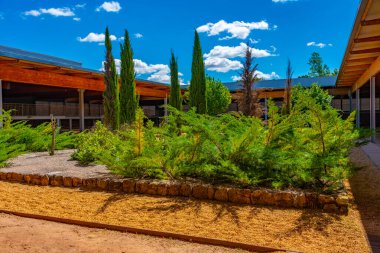 Soria, İspanya, 5 Haziran 2022: Soria, İspanya yakınlarındaki Villa Romana La Dehesa 'da antik mozaikler.