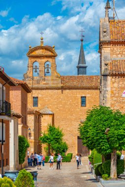 Lerma, İspanya, 4 Haziran 2022: Monasterio de la Ascension de Nuestro Se ya da İspanyol kenti Lerma.