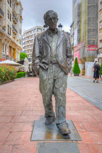 Oviedo Spanje Juni 2022 Standbeeld Van Woody Allen Oviedo Spanje — Stockfoto