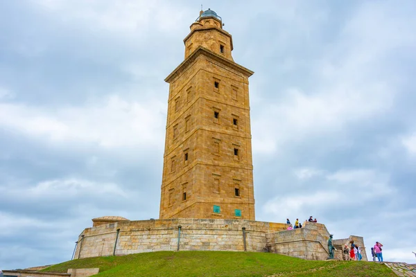 stock image A Coruna, Spain, June 11, 2022: Tower of Hercules lighthouse at Spanish town A Coruna.