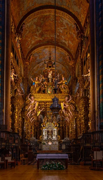 Santiago Compostela Spain Червня 2022 Interior Cathedral Santiago Compostela Spain — стокове фото