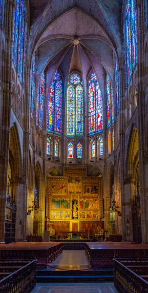 Leon Ισπανία Ιουνίου 2022 Εσωτερικό Του Καθεδρικού Ναού Στην Ισπανική — Φωτογραφία Αρχείου