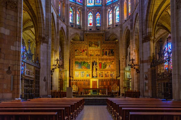 Leon Španělsko Června 2022 Interiér Katedrály Španělském Městě Leon — Stock fotografie
