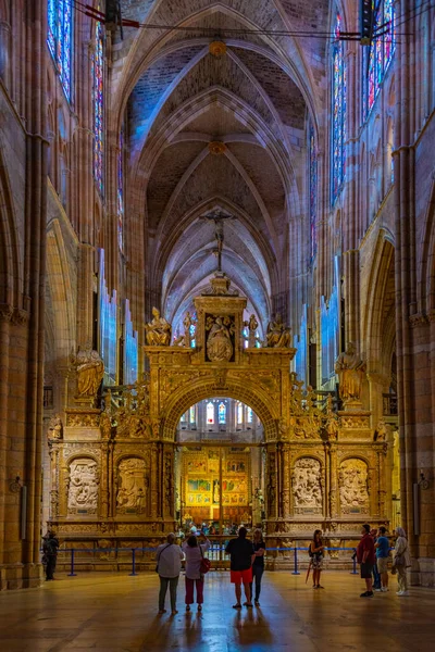 Leon Spagna Giugno 2022 Interno Della Cattedrale Nella Città Spagnola — Foto Stock