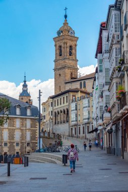 Vitoria Gasteiz, İspanya, 3 Haziran 2022: İspanya 'nın Vitoria Gasteiz kentindeki San Vicente Martir Kilisesi.