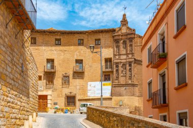 Tarazona, İspanya, 30 Mayıs 2022: İspanyol kenti Tarazona 'daki Episcopal Sarayı.