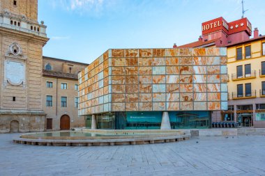 Zaragoza, İspanya, 30 Mayıs 2022: İspanyol şehri Zaragoza 'daki Museo del Foro de Caesaraugusta.