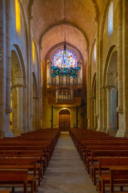 Poblet, İspanya, 29 Mayıs 2022: İspanya Santa Maria de Poblet Manastırı.