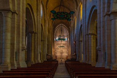 Poblet, İspanya, 29 Mayıs 2022: İspanya Santa Maria de Poblet Manastırı.