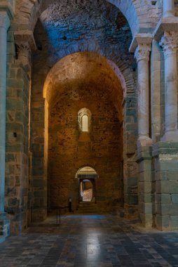 El Port de la Selva, İspanya, 28 Mayıs 2022: İspanya Sant Pere de Rodes Manastırı.