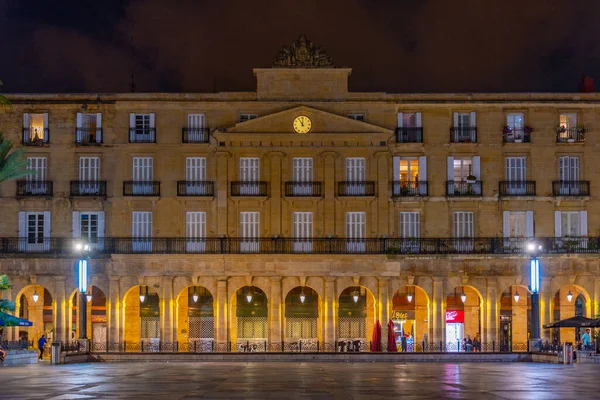 Μπιλμπάο Ισπανία Ιουνίου 2022 Νυχτερινή Θέα Της Plaza Nueva Στο — Φωτογραφία Αρχείου