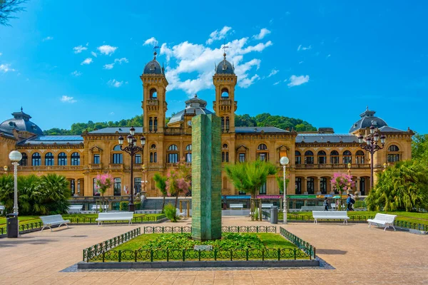 stock image San Sebastian, Spain, June 2, 2022: Town hall in the old town of San Sebastian, Spain.