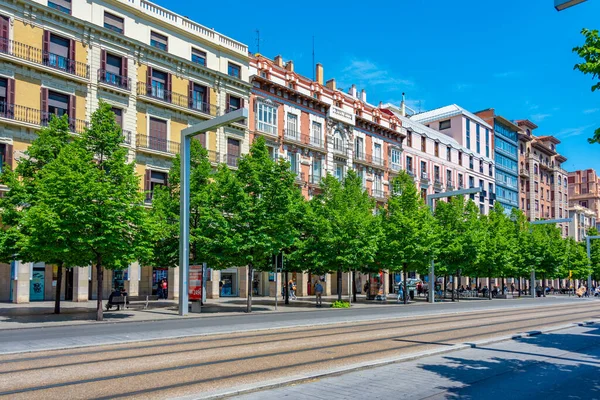 Zaragoza Spain Травня 2022 Люди Прогулюються Пасео Independencia Сарагосі Іспанія — стокове фото