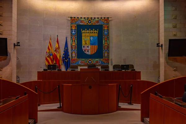 Zaragoza Spanyolország 2022 Május Közgyűlési Terem Aragóniai Parlament Zaragozában Spanyolország — Stock Fotó