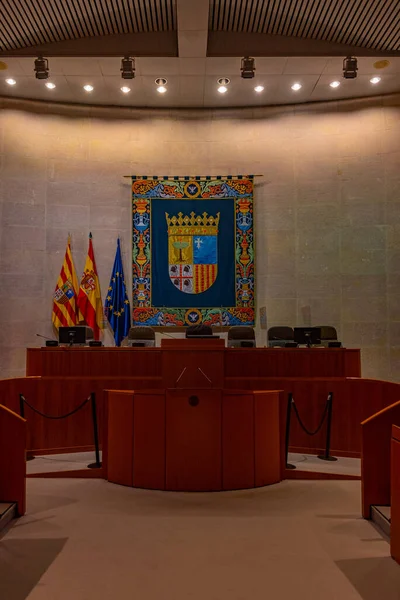 Zaragoza Spanyolország 2022 Május Közgyűlési Terem Aragóniai Parlament Zaragozában Spanyolország — Stock Fotó