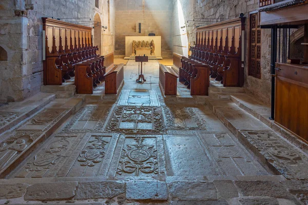 Vallbona Les Monges Španělsko Května 2022 Interiér Cisterciáckého Kláštera Santa — Stock fotografie