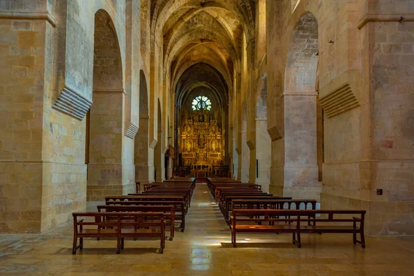 stock image Santes Creus, Spain, May 29, 2022: Interior of Monastery of Santes Creus in Spain.