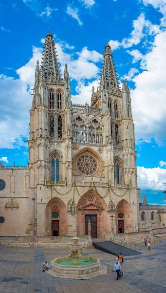 Burgos España Junio 2022 Vista Del Atardecer Catedral Ciudad Española — Foto de Stock