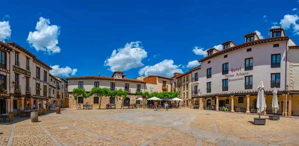 stock image Covarrubias, Spain, June 4, 2022: Plaza Mayor in Spanish town Covarrubias.