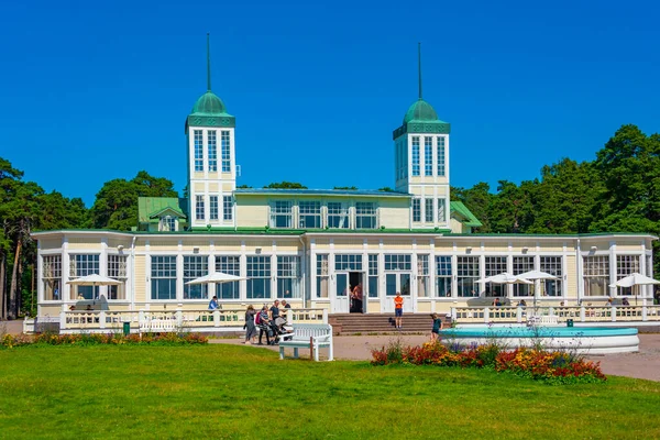 stock image Hanko, Finland, July 20, 2022: View of a wooden casino in Hanko, Finland.