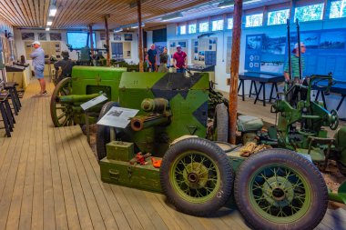 Hanko, Finlandiya, 20 Temmuz 2022: Finlandiya 'daki Hanko Cephe Müzesi.