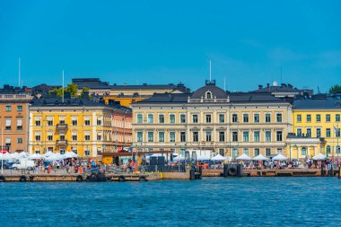 Helsinki, Finlandiya, 21 Temmuz 2022: Finlandiya 'nın başkenti Helsinki limanı.