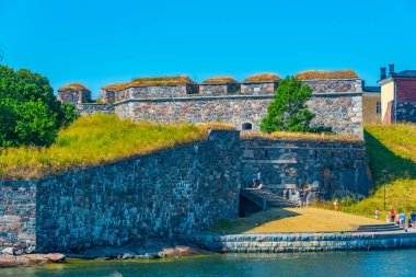 Helsinki, Finlandiya, 21 Temmuz 2022: Finlandiya 'daki Suomenlinna kalesinin manzarası.