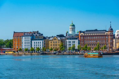 Helsinki, Finlandiya, 21 Temmuz 2022: Finlandiya 'nın başkenti Helsinki limanı.