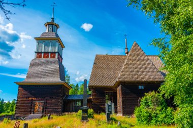 Petajavesi, Finlandiya, 24 Temmuz 2022: Finlandiya 'daki Petajavesi Eski Kilisesi.