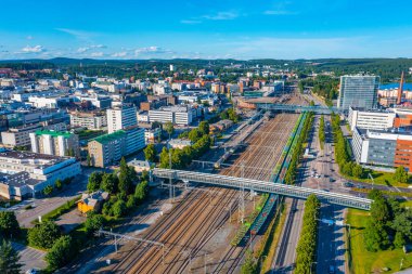 Jyvaskyla, Finlandiya, 24 Temmuz 2022: Jyvaskyla, Finlandiya 'nın merkez manzarası.