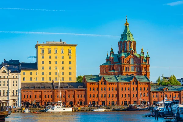 Гельсінкі Фінляндія Липня 2022 Року Над Будівлями Червоної Цегли Колишнього — стокове фото