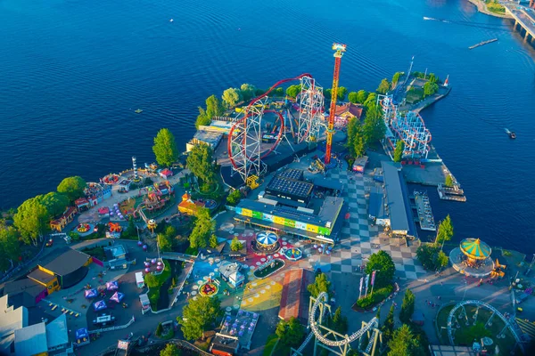 Tampere Finland July 2022 Aerial View Sarkanniemi Amusement Park Tampere — Stock Photo, Image