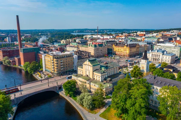 Tampere Finland Juli 2022 Panoramisch Uitzicht Het Keskustori Plein Tampere — Stockfoto
