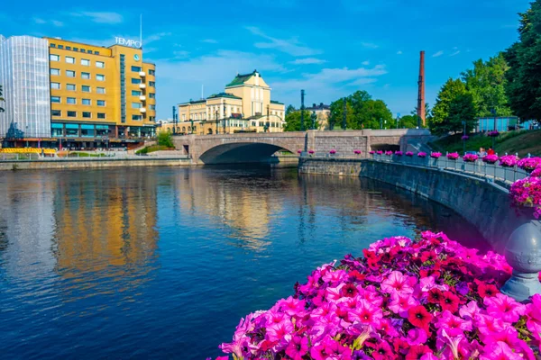 Tampere Finland Juli 2022 Waterkant Van Tammerkoski Kanaal Tampere Finland — Stockfoto