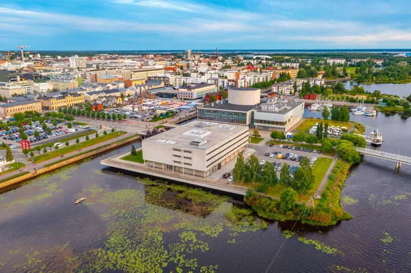 Oulu Finlândia Julho 2022 Vista Panorâmica Centro Cidade Finlandesa Oulu — Fotografia de Stock