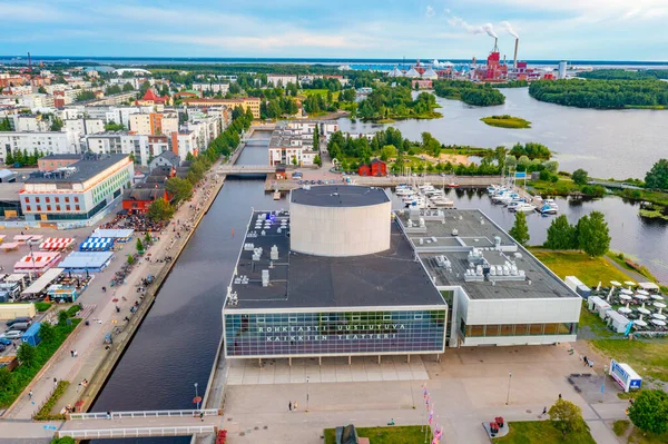 Oulu Finnland Juli 2022 Luftaufnahme Des Oulu Theaters Und Industrieparks — Stockfoto