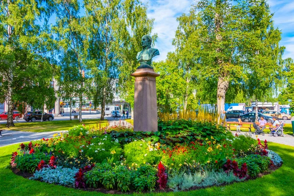 Helsinki Finnland Juli 2022 Statue Von Runeberg Dem Nationaldichter Finnlands — Stockfoto