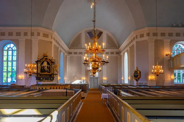 Jakobstad Finlandia Lipca 2022 Wnętrze Kościoła Pedersore Jakobstad Finlandii — Zdjęcie stockowe