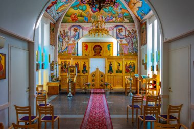 Lintula, Finlandiya, 25 Temmuz 2022: Finlandiya 'daki Lintula Ortodoks Manastırı.